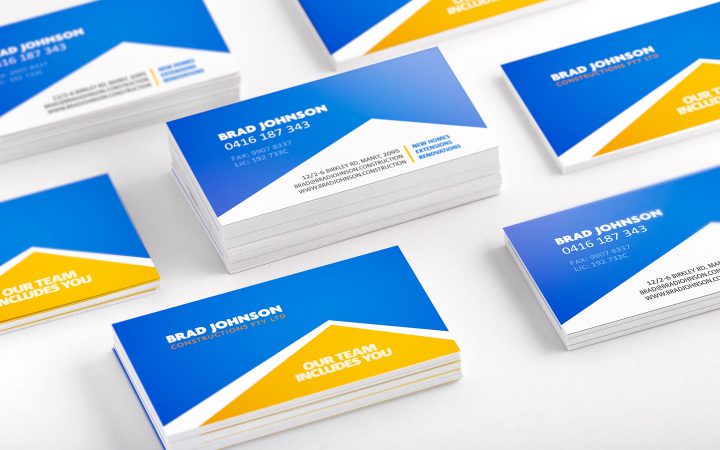 Print Design – Brad Johnson Constructions Business Cards