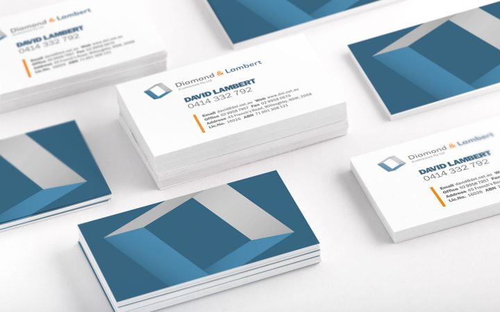 Print Design – Diamond & Lambert Contractors Business Cards