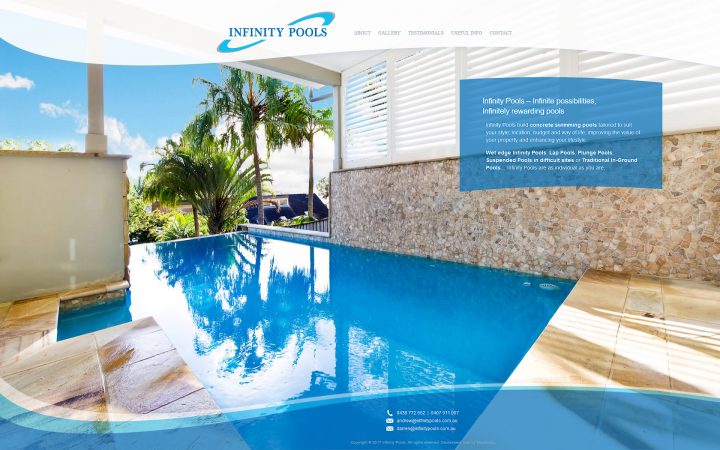 New Website Design – Infinity Pools