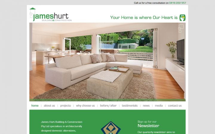 Website Redesign – James Hurt Building & Construction