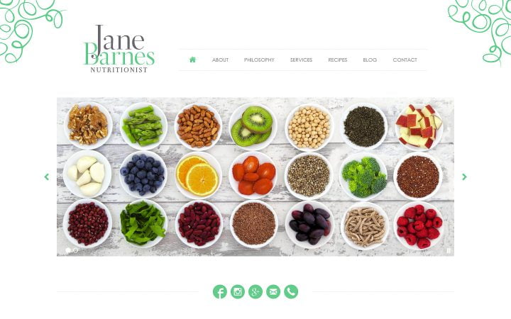 New Website Design – Jane Barnes Nutritionist