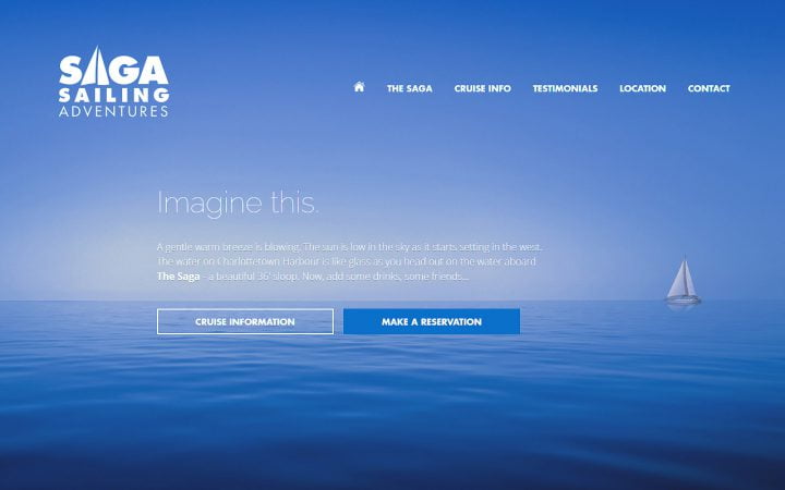 New Website Design – Saga Sailing Adventures