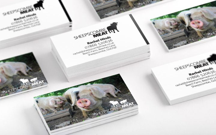 Print Design – Sheepscombe Meat Business Cards