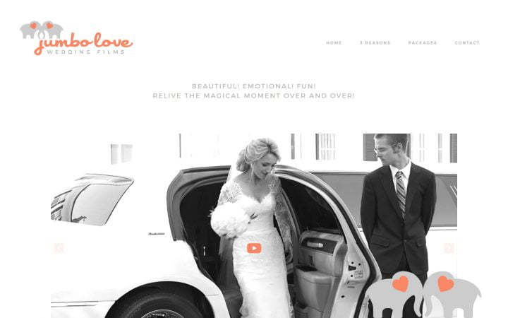 New Website Design – Jumbo Love Wedding Films